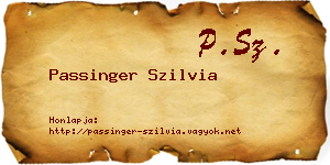 Passinger Szilvia névjegykártya